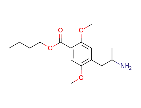 Molecular Structure of 125903-52-8 (4-(2-Amino-propyl)-2,5-dimethoxy-benzoic acid butyl ester)