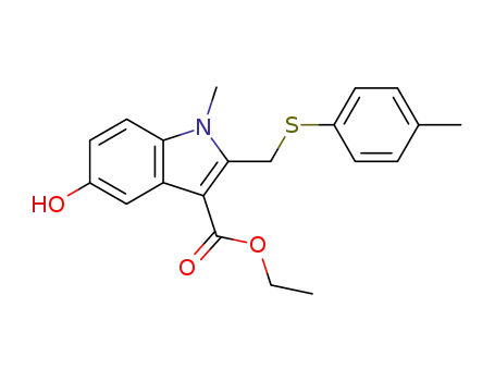 5-hydroxy-1-methyl-2-<i>p</i>-tolylsulfanylmethyl-indole-3-carboxylic acid ethyl ester