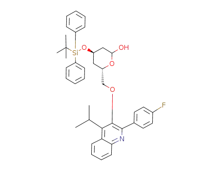 (4R,6S)-4-(tert-Butyl-diphenyl-silanyloxy)-6-[2-(4-fluoro-phenyl)-4-isopropyl-quinolin-3-yloxymethyl]-tetrahydro-pyran-2-ol