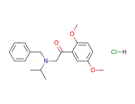 Molecular Structure of 83436-59-3 (2,5-dimethoxy-ω-(N-benzyl-N-isopropylamino)acetophenone hydrochloride)
