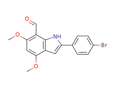 1H-Indole-7-carboxaldehyde, 2-(4-bromophenyl)-4,6-dimethoxy-