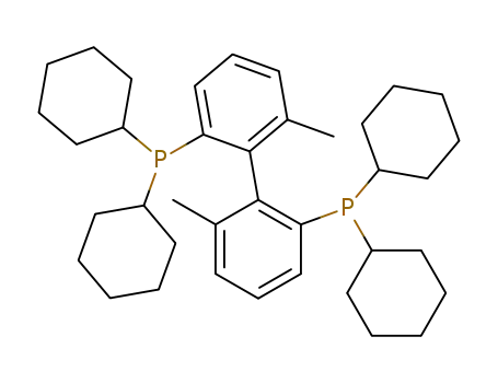 Molecular Structure of 126784-93-8 (Phosphine, (6,6'-dimethyl[1,1'-biphenyl]-2,2'-diyl)bis[dicyclohexyl-, (R)-)