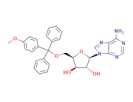 Molecular Structure of 31079-96-6 (O-monomethoxytrityl-5' β-D-xylofurannosyl-9 adenine)