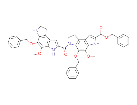 benzyl 4-benzyloxy-3-<(4-benzyloxy-1,2,3,6-tetrahydro-5-methoxypyrrolo<3,2-e>indol-7-yl)carbonyl>-1,2,3,6-tetrahydro-5-methoxypyrrolo<3,2-e>indole-7-carboxylate
