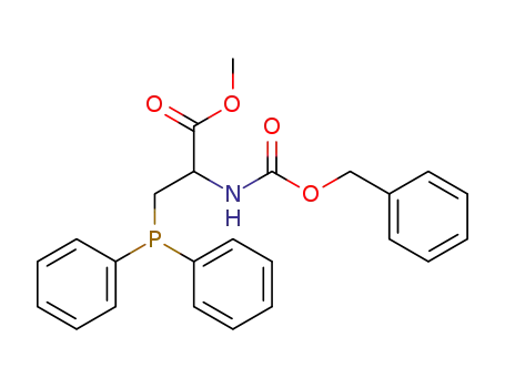 Molecular Structure of 200344-43-0 (Alanine, 3-(diphenylphosphino)-N-[(phenylmethoxy)carbonyl]-, methyl
ester)
