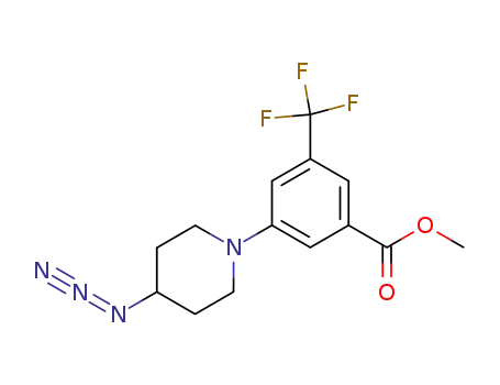 Molecular Structure of 334792-90-4 (methyl 3-(4-azidopiperidin-1-yl)-5-(trifluoromethyl)benzoate)