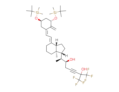 (6S,7S)-7-{(1R,3aS,7aR)-4-[2-[(3S,5R)-3,5-Bis-(tert-butyl-dimethyl-silanyloxy)-2-methylene-cyclohex-(Z)-ylidene]-eth-(E)-ylidene]-7a-methyl-octahydro-inden-1-yl}-1,1,1-trifluoro-2-trifluoromethyl-oct-3-yne-2,6-diol