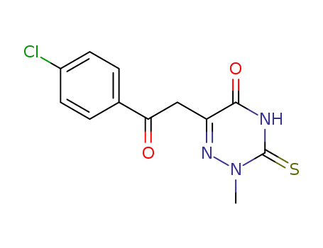 6-[2-(4-Chloro-phenyl)-2-oxo-ethyl]-2-methyl-3-thioxo-3,4-dihydro-2H-[1,2,4]triazin-5-one