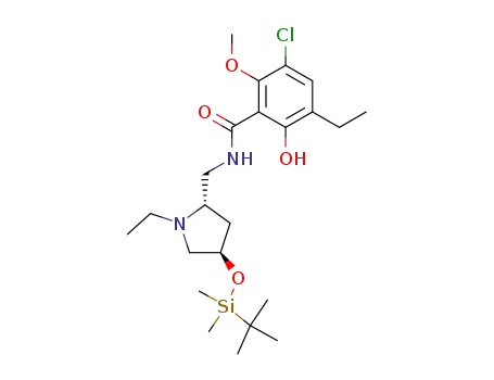 (2'S,4'R)-(-)-5-chloro-3-ethyl-N-<(1-ethyl-4-tert-butyldimethylsilyloxy-2-pyrrolidinyl)methyl>-6-methoxysalicylamide
