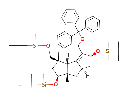 (1S,3R,3aS,5S,6aR,7aS)-1,5-Bis-(tert-butyl-dimethyl-silanyloxy)-3-(tert-butyl-dimethyl-silanyloxymethyl)-3,7a-dimethyl-4-trityloxymethyl-2,3,3a,5,6,6a,7,7a-octahydro-1H-cyclopenta[a]pentalene