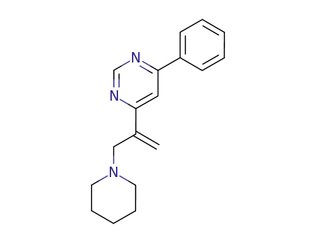 Molecular Structure of 76132-97-3 (4-phenyl-6-(1-piperidinomethylvinyl)pyrimidine)