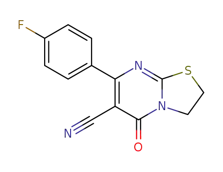 2,3-Dihydro-7-(4-fluorophenyl)-5-oxothiazolo<3,2-a>pyrimidine-6-carbonitrile