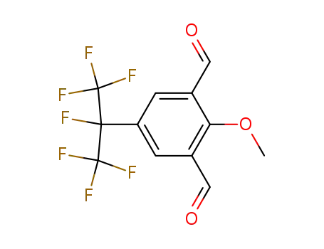 2-Methoxy-5-<1,2,2,2-tetrafluor-1-(trifluormethyl)ethyl>benzol-1,3-dicarbaldehyd