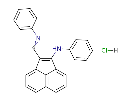 Molecular Structure of 94223-80-0 (1-Acenaphthylenamine, N-phenyl-2-[(phenylimino)methyl]-,
monohydrochloride)