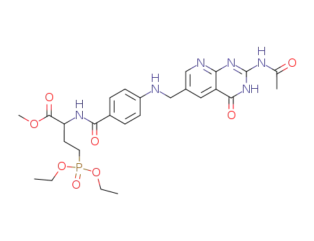 methyl D,L-2-<(N<sup>2</sup>-acetyl-5-deazapteroyl)amino>-4-(diethoxyphosphinyl)butanoate