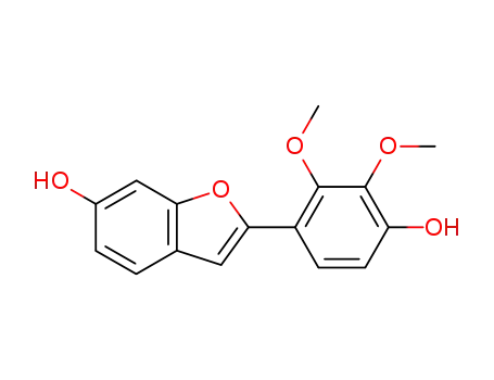Molecular Structure of 74048-95-6 (6-Benzofuranol,2-(4-hydroxy-2,3-dimethoxyphenyl)-)