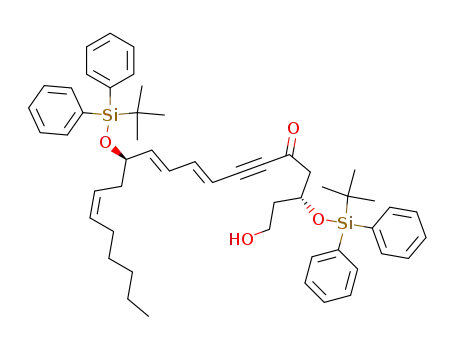 (8E,10E,14Z)-(3R,12R)-3,12-Bis-(tert-butyl-diphenyl-silanyloxy)-1-hydroxy-icosa-8,10,14-trien-6-yn-5-one