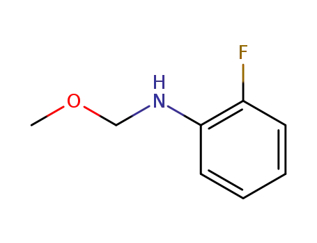 Molecular Structure of 129367-42-6 (Benzenamine, 2-fluoro-N-(methoxymethyl)- (9CI))