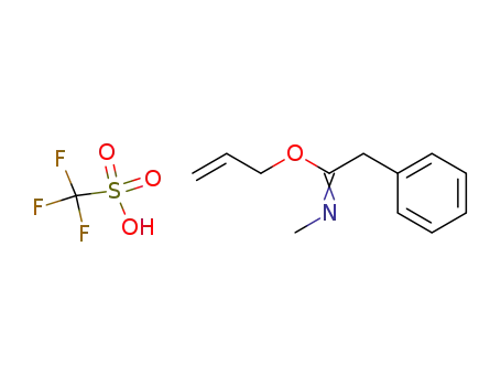 N-Methyl-2-phenyl-acetimidic acid allyl ester; compound with trifluoro-methanesulfonic acid