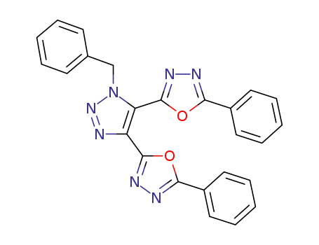 1-benzyl-4,5-bis(5-phenyl-1,3,4-oxadiazol-2-yl)-1,2,3-triazole