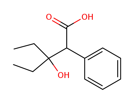 Molecular Structure of 5457-09-0 (3-ethyl-3-hydroxy-2-phenyl-pentanoic acid)