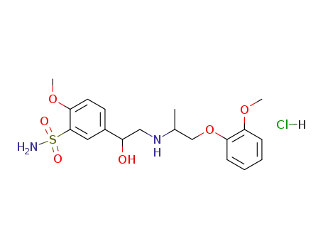 5-{1-Hydroxy-2-[2-(2-methoxy-phenoxy)-1-methyl-ethylamino]-ethyl}-2-methoxy-benzenesulfonamide; hydrochloride