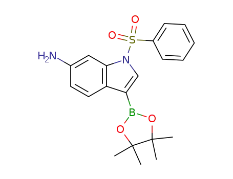 1-benzenesulfonyl-3-(4,4,5,5-tetramethyl-[1,3,2]dioxaborolan-2-yl)-1<i>H</i>-indol-6-ylamine