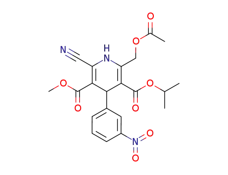 isopropyl 6-acetoxymethyl-2-cyano-3-methoxycarbonyl-4-(3-nitrophenyl)-1,4-dihydropyridine-5-carboxylate