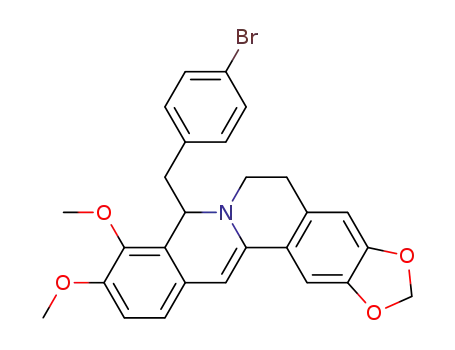Dihydro-8-(p-bromobenzyl)berberine