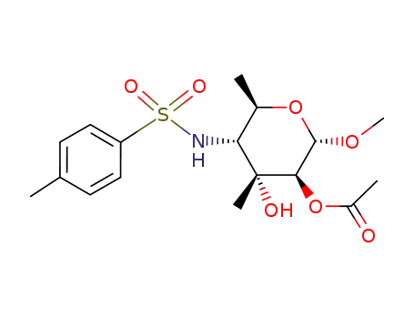 Methyl-2-O-acetyl-4,6-didesoxy-3-C-methyl-4-(p-tolylsulfonylamino)-α-D-altropyranosid