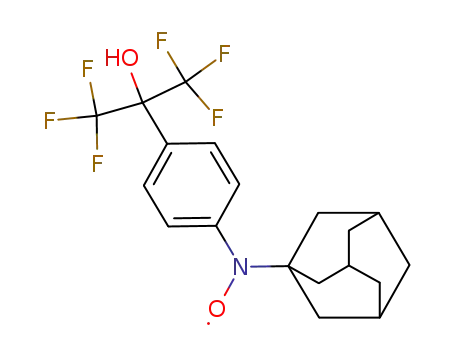 Molecular Structure of 126832-02-8 (N-(1-adamantyl)-4-(1-hydroxy-1-trifluoromethyl-2,2,2-trifluoroethyl)aniline N-oxide)