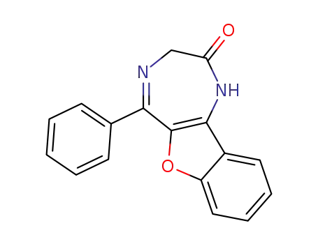 Molecular Structure of 57826-69-4 (2H-Benzofuro[3,2-e]-1,4-diazepin-2-one, 1,3-dihydro-5-phenyl-)