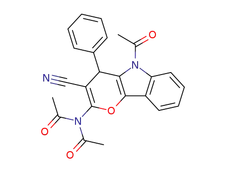 5-acetyl-2-diacetylamino-4-phenyl-3-cyano-4H-pyrano<3,2-b>indole