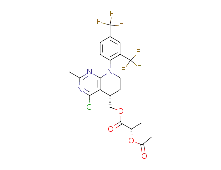 (S)-2-Acetoxy-propionic acid (S)-8-(2,4-bis-trifluoromethyl-phenyl)-4-chloro-2-methyl-5,6,7,8-tetrahydro-pyrido[2,3-d]pyrimidin-5-ylmethyl ester