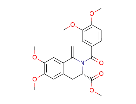 methyl 1,2,3,4-tetrahydro-6,7-dimethoxy-1-methylene-2-veratroylisoquinoline-3-carboxylate