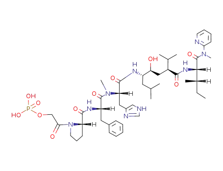 N-<N-<N-<N<sup>α</sup>-<N-<N-<(phosphonooxy)acetyl>-L-prolyl>-L-phenylalanyl>-N<sup>α</sup>-methyl-L-histydyl>-5(S)-amino-4(S)-hydroxy-2(S)-isopropyl-7-methyloctanoyl>-L-isoleucyl>-2-pyridylmethylamine