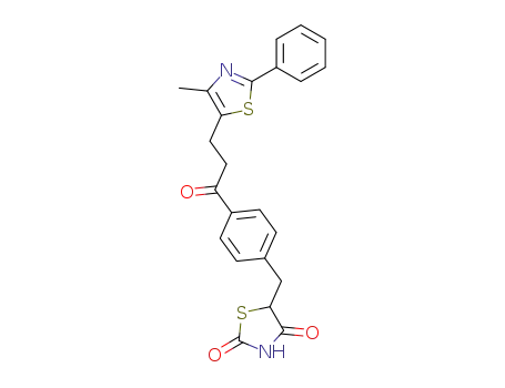 2,4-Thiazolidinedione,
5-[[4-[3-(4-methyl-2-phenyl-5-thiazolyl)-1-oxopropyl]phenyl]methyl]-