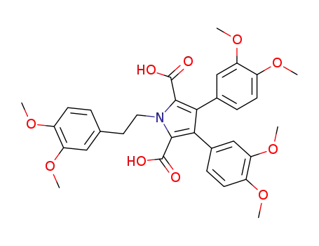 3,4-bis(3,4-dimethoxyphenyl)-1-[2-(3,4-dimethoxyphenyl)ethyl]pyrrole-2,5-dicarboxylic acid