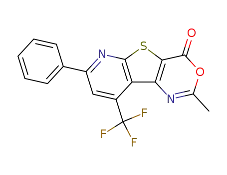 6-methyl-4-trifluoromethyl-2-phenylpyrido<2',3':5,4>thieno<3,2-d><1,3>-8-oxazinone