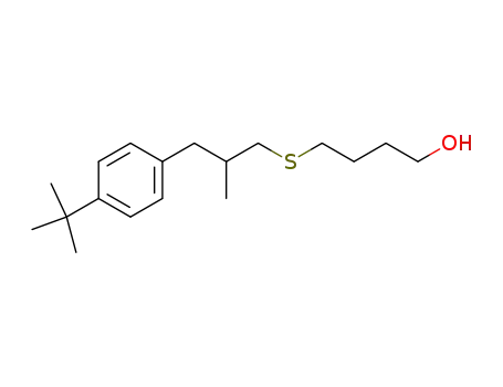 1-Butanol, 4-[[3-[4-(1,1-dimethylethyl)phenyl]-2-methylpropyl]thio]-