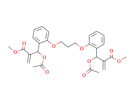 2-[Acetoxy-(2-{3-[2-(1-acetoxy-2-methoxycarbonyl-allyl)-phenoxy]-propoxy}-phenyl)-methyl]-acrylic acid methyl ester