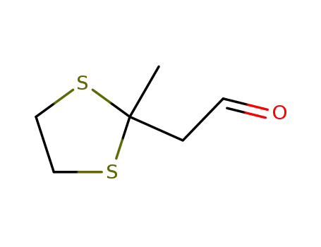 Molecular Structure of 65726-46-7 (1,3-Dithiolane-2-acetaldehyde, 2-methyl-)