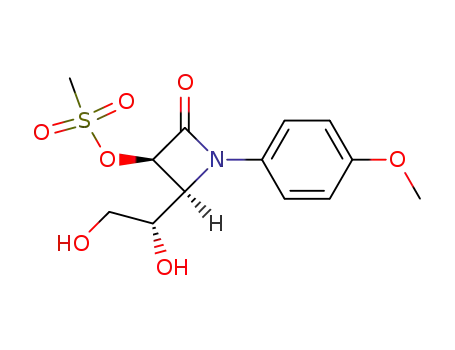 Methanesulfonic acid (2S,3R)-2-((S)-1,2-dihydroxy-ethyl)-1-(4-methoxy-phenyl)-4-oxo-azetidin-3-yl ester