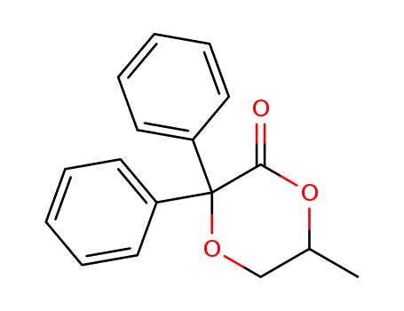 Molecular Structure of 111051-50-4 (1,4-Dioxan-2-one, 6-methyl-3,3-diphenyl-)