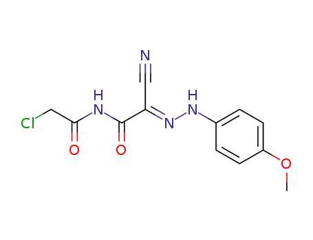 2-(p-anisylhydrazono)-2-cyan-N-chloracetyl-acetamid