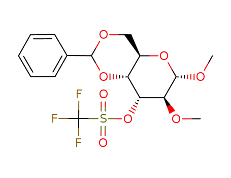 Trifluoro-methanesulfonic acid (4aR,6S,7S,8R,8aR)-6,7-dimethoxy-2-phenyl-hexahydro-pyrano[3,2-d][1,3]dioxin-8-yl ester