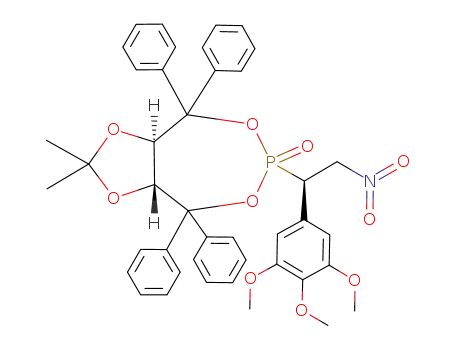 (3aR,8aR)-2,2-dimethyl-6-[(1R)-2-nitro-1-(3,4,5-trimethoxyphenyl)ethyl]-4,4,8,8-tetraphenylperhydro-6λ<sup>5</sup>-[1,3]dioxolo[4,5-e][1,3,2]dioxaphosphepin-6-one