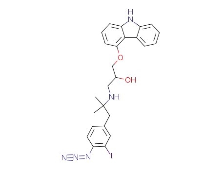 Molecular Structure of 83538-85-6 (4-azido-3-iodobenzylcarazolol)