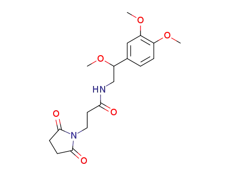 N-β-succinimidopropionyl (dimethoxy-3,4 phenyl)-2 methoxy-2 ethylamine