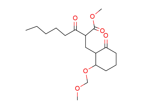 2-(2-Methoxymethoxy-6-oxo-cyclohexylmethyl)-3-oxo-octanoic acid methyl ester